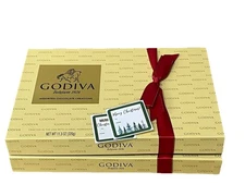 2x Godiva Belgium Goldmark Assorted Chocolate Creations Gift Box & Tags  11.3oz