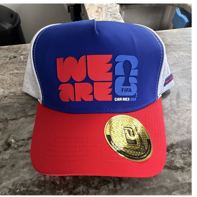 FIFA World Cup We Are Baseball Cap Blue Red White Water-Resistant One Size