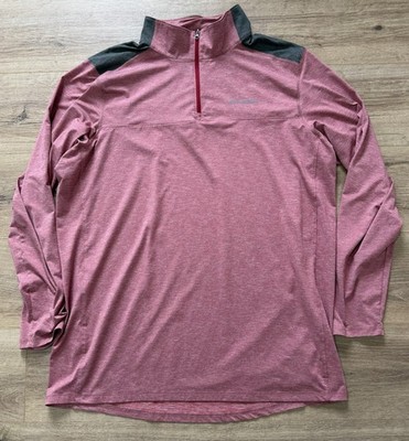 Men s Colombia Omni-Tek 1/4 Zip Pullover Red XLT EUC
