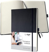 Sigel Notizbuch Conceptum, Din A5, Liniert, Schwarz