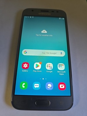Samsung Galaxy J3 (2017) SM-J330FN Android Smartphone silber blau (DK869)