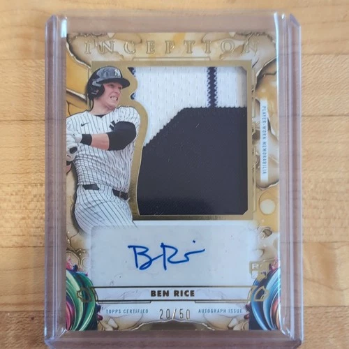 2025 Topps Inception Ben Rice Auto Jumbo Patch IAPJ-BR 20/50 Yankees