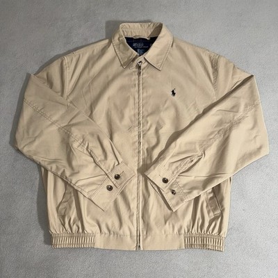Polo Ralph Lauren ハリントンジャケット M Vintage Polo Ralph Lauren Harrington Jacket Khaki Size M Lined Hip