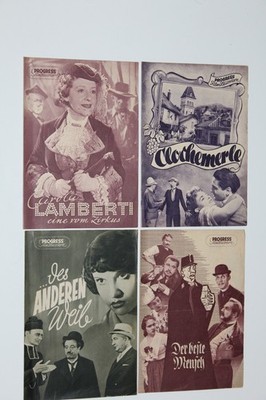 4 Stück uralte Filmprogramme DEFA Progress Filmvertrieb von 1954/55 DDR (20)