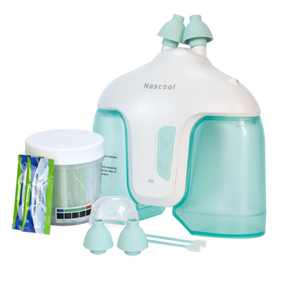 Electric Nasal Irrigation System with 50 Salt Packets, 2 Modes Nose Cleaner w...