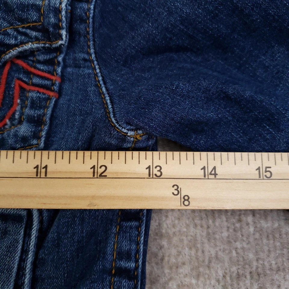 Chaqueta de mezclilla True Religion Manchester United para niños 5 jean azules de fútbol bordados Foto 3 de 4