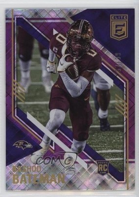 2021 Panini Donruss Elite Rookies Purple 57/99 Rashod Bateman Rookie RC 1lz5