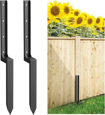 Heavy Duty Fence Post Repair Stakes Kit Anchor Ground Spike for Wooden Support