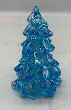 Small Christmas Tree - Buffet Blue Carnival - Mosser Glass, USA