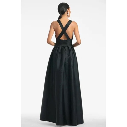 Sachin & Babi Neu mit Etikett Kenzia Brosche verziert schwarzes Kleid Gr: 8 Ret$ 895 AKTUELL! - Bild 5 von 8