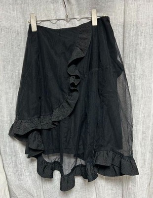 Simone Rocha Jacquard Ruffle Tulle Skirt Size M Black Used Auth From Japan