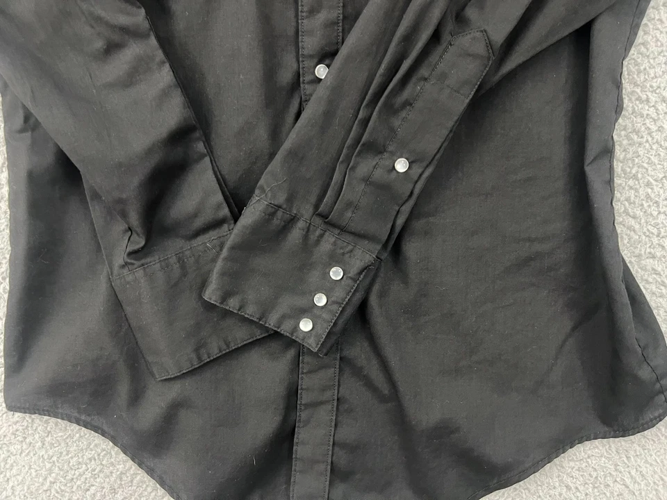 Camisa Western Vintage Tru-West Rockmount Ranch Wear Perla A Presión - Para Hombre Talla 16 M Foto 3 de 4