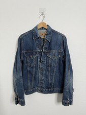 Vintage 1960s Levis BIG E Type 3 524 Stamped Buttons Denim Trucker Jean Jacket