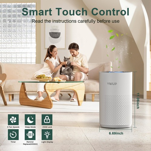 Air Purifiers for Bedroom Home up to 800 ft², H14 True HEPA Room Air Purifier... - Imagen 6 de 8