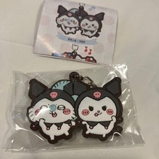 Chiikawa x Sanrio Momo Monga Kuromi Rubber Mascot Keychain Character Goods