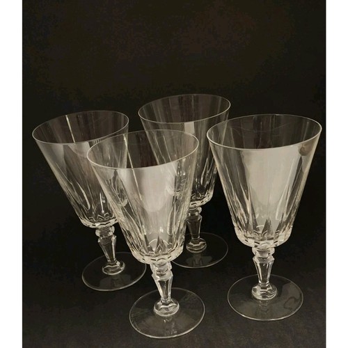 Val Saint Lambert Cristal Bélgica BALMORAL Juego de cuatro copas de agua 6 3/4" - Imagen 8 de 13