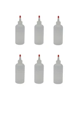 6-Pack 8oz Squeeze Bottles Twist Cap Storage Dispensing Lab Kitchen Shop Use