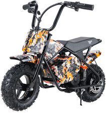 Child's Kids Electric 36V Monkey Mini Dirt Bike Motorbike Army Camo Orange 300W