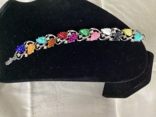 Gliederarmband, mit geschnitzten blattförmigen Sones - Bild 5 von 8