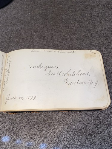 1878 Bordentown Female College N.J. Autograph Book With Autographs Dated 1878-81 - Bild 10 von 15