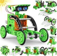 Bottleboom STEM 13-in-1 Education Solar Power Robots Toys for Boys Age Green