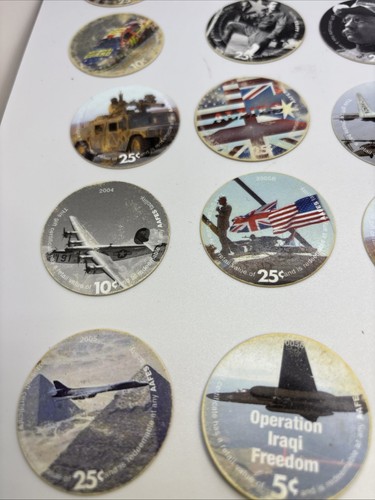 AAFES Pogs From 2005 - 2006 Mixed Lot Varying Condition Poor To Good Circulated - Picture 2 of 10