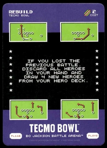 2026 Bo Jackson Battle Arena TECMO BOWL BOBA PL116 PL-116 Rebuild
