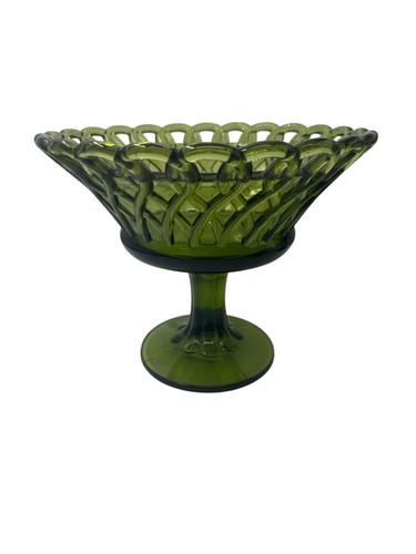JUEGO COMPOTA 3 PIEZAS VIDRIO VERDE VINTAGE (MI1072624) - Imagen 7 de 11