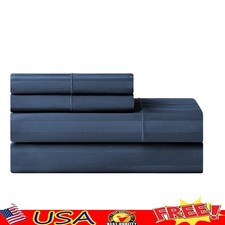 Luxury 600 Thread Count Egyptian Cotton Sateen Bed Sheet Set True Grip Fitted US