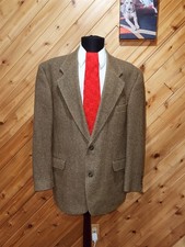 Christian Aujard Mens Brown Pattern 2 Button Camel Hair Blazer Sport Coat 42R