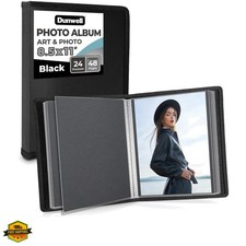 Art Portfolio 8.5x11 Folder Black, Mounting Paper, Portfolio Binder for Artwo...