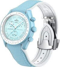 REBANDACE Strap for Omega x Swatch MoonSwatch Watch 20mmFolding Buckle Band C...