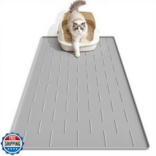 Pieviev Silicone Cat Litter Trapping Mat, 34''x22'' Large Cat Lit