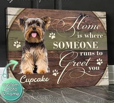 Personalized Photo Upload Name Date , Poster Pet Gift For Dog Lover Someone R...