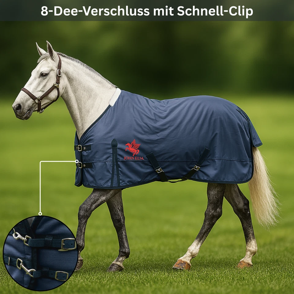 YOUSHA ELIA Outdoordecke Pferd 145cm | 300g 1200D Regendecke Wasserdicht - Bild 3 von 4