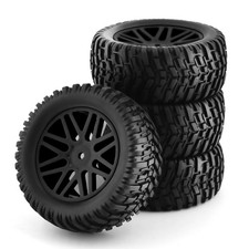 110 Rc Off Road Tires And Wheels 12mm Hex Rubber Short Course Truck Tyres Wi...
