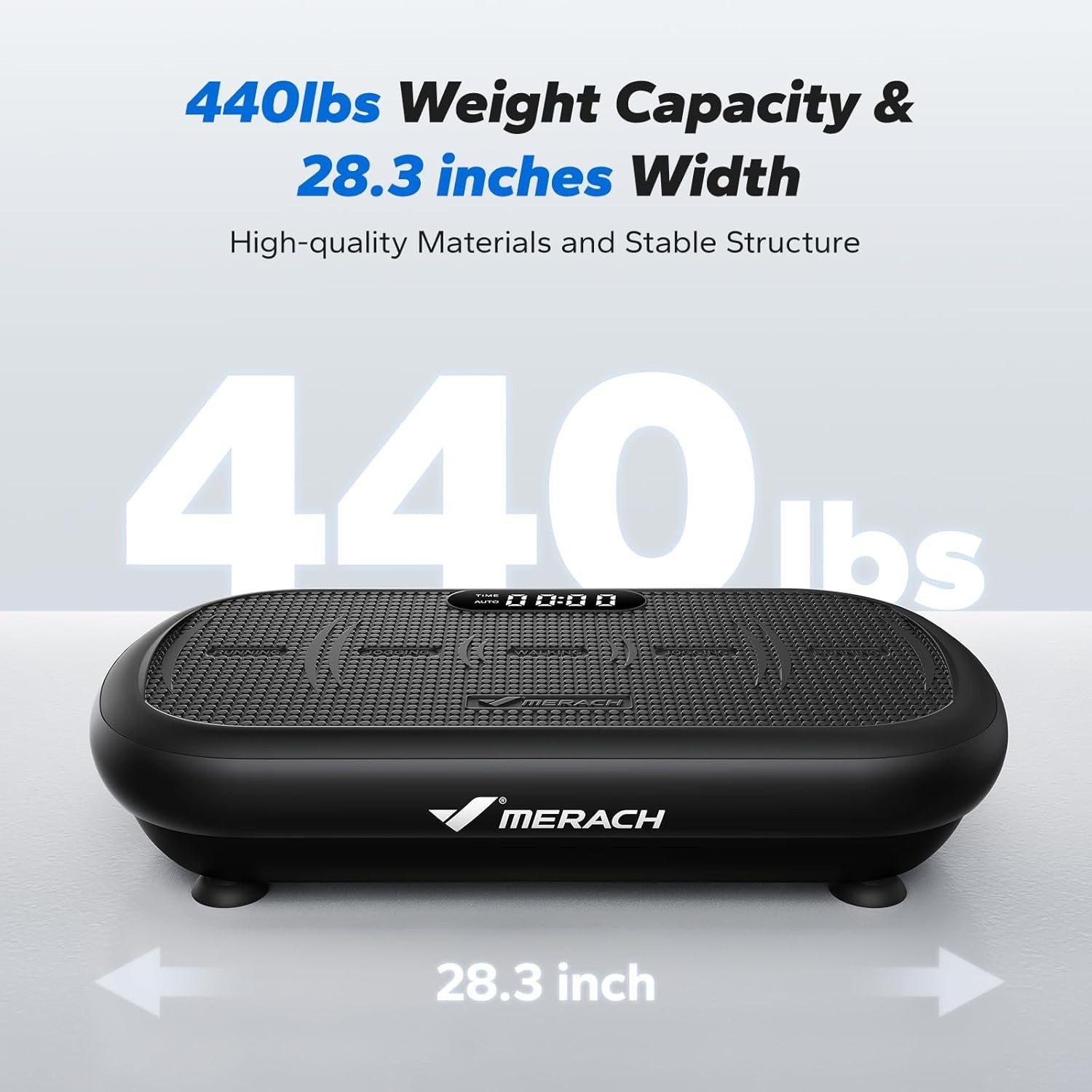MERACH Vibration Plate Exercise Machine 440 Lbs Capacity, Bluetooth, Weight Loss