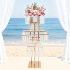5-Tier Flower Stand Square Flower Vase Stand for Wedding Birthday Party Events