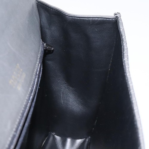 Auténtico bolso de mano de cuero gris Bally - Imagen 19 de 21