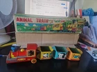 Vintage 1950's Animal Train Tin Battery Operated Toy by MODERN TOY Japan