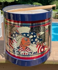 Vintage Noble & Cooley Patriotic 1776 Snare Drum Set, Original Box, Made in USA
