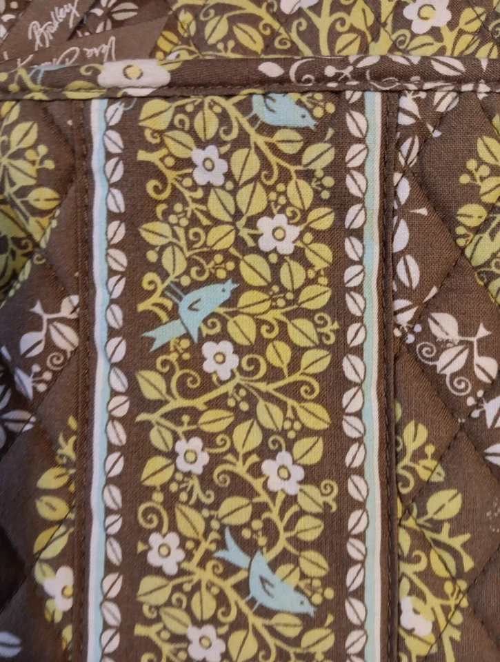 Bolso Bandolera Vera Bradley Hardside para Laptop Correa Floral Azul Pájaros Foto 3 de 4