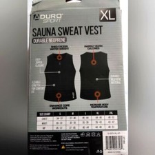 NWT Aduro Sport Sauna Sweat Vest, Black, XL