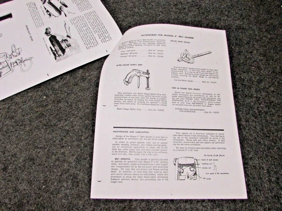 SHOPSMITH 6" BELT SANDER MODEL 640 OWNER'S MANUAL, ARTICLE No. 84-3472 - Image 3 of 4