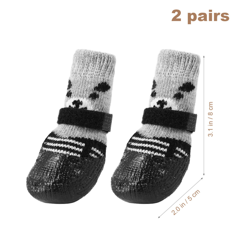 POPETPOP 4pcs Pet Dog Puppy Cat NonSlip Cotton Socks with Cartoon Prints Size eBay