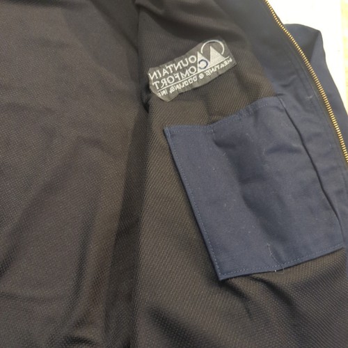 Carhartt Hooded Jacket Mens Navy Blue Zip Duck Canvas DJ0131 Size 2XL Loose Fit - Picture 7 of 16