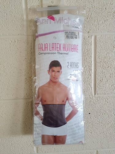 Ann Michell Men Size 42 Workout Sport Latex Faja Waist Cincher Body Shaper 2031