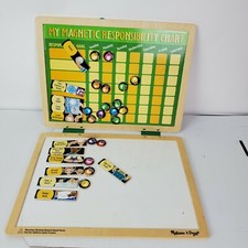 Melissa Doug Magnetic Dry-Erase Responsibility Chart Chore Board Homeschool