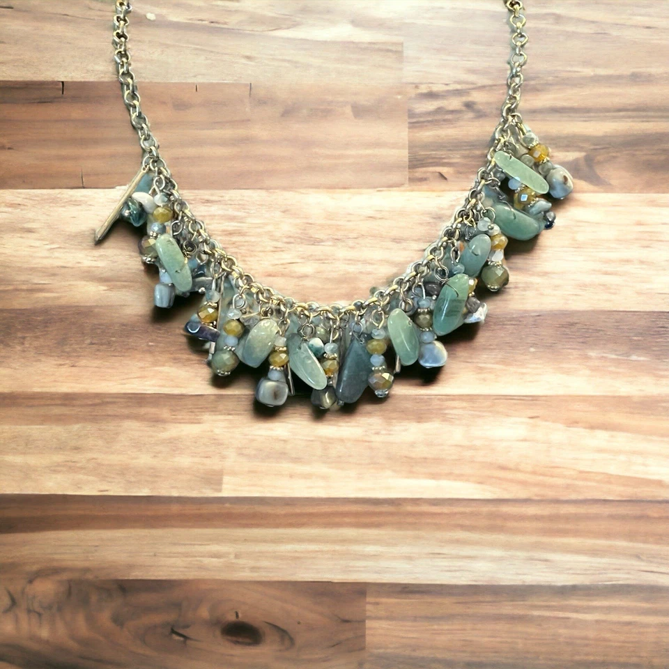 "Hermosa piedra preciosa, vidrio facetado en cascada jade dorado, esplendor de ágata 16""" Foto 3 de 4