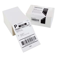  4000 4x6 Fanfold Direct Thermal Shipping Labels for Zebra and Rollo Printers